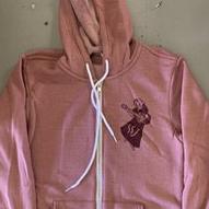A *FOR ORDER* Sweatshirt, Hoodie, Zip, Heather Mauve Red, 2024
